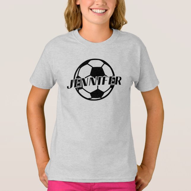 SOCCER GIRL-ANPASSANAMN T SHIRT (Framsida)