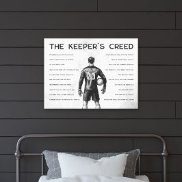 Soccer Goalkeeper Creed Monogram White Canvastryck