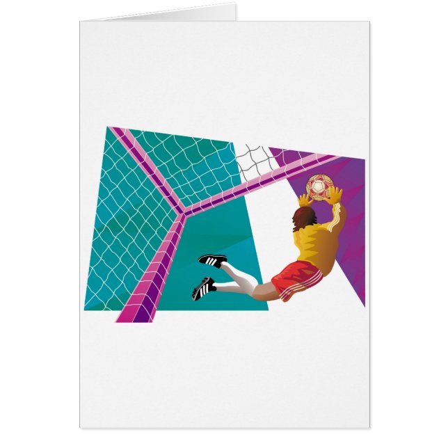 Soccer Goalkeeper Hälsningskort (Framsidan)
