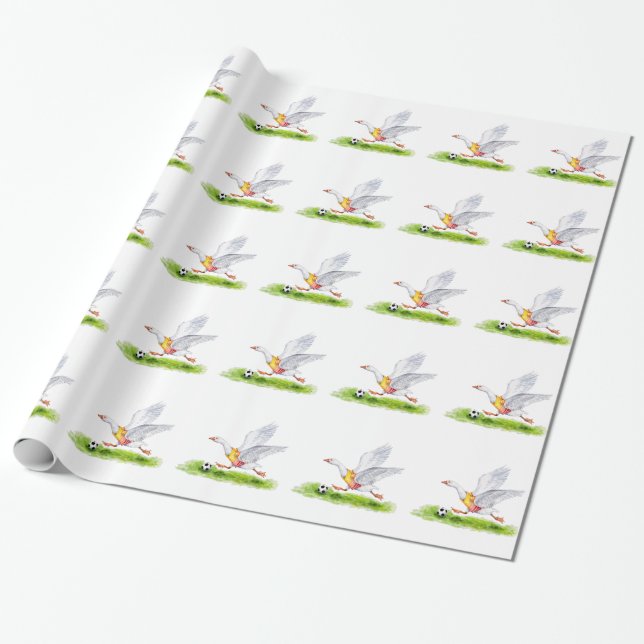 Soccer Goose Presentpapper (Utrullad)