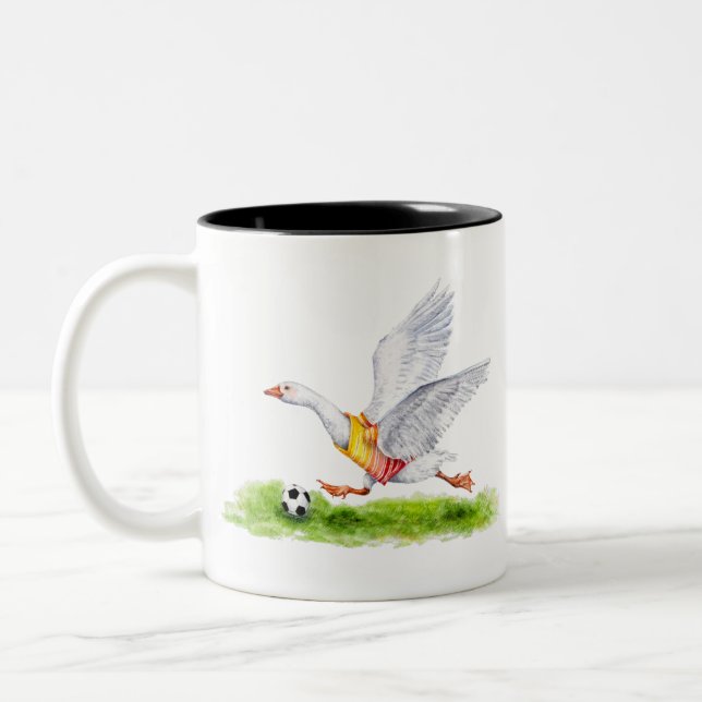 Soccer Goose Två-Tonad Mugg (Vänster)