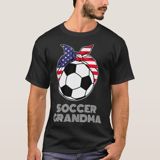 Soccer Grandma Jersey Grandparent American Soccer T Shirt (Framsida)