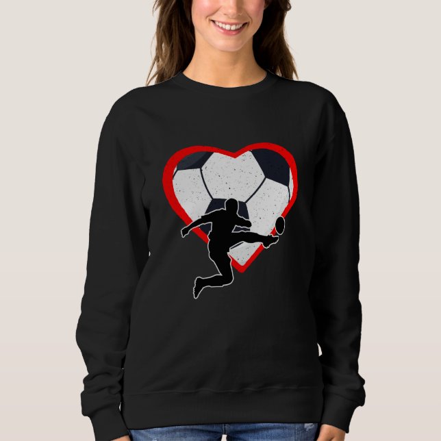 Soccer Heart Sport Love Anti Valentines Day T Shirt (Framsida)