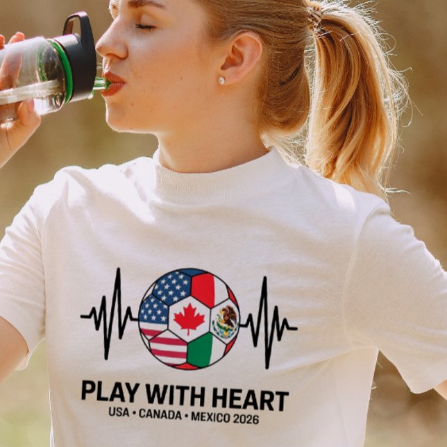 Soccer Heartbeat USA Canada Mexico 2026 T Shirt (Skapare uppladdad)