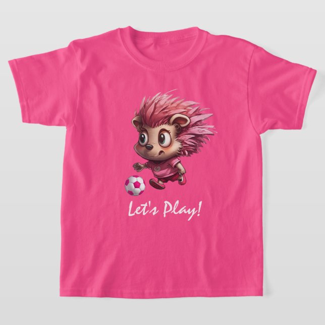 Soccer Hedgehog T Shirt (Laydown)