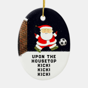 Soccer Helgdag Gift Julgransprydnad Keramik