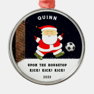 Soccer Helgdag Gift Julgransprydnad Metall