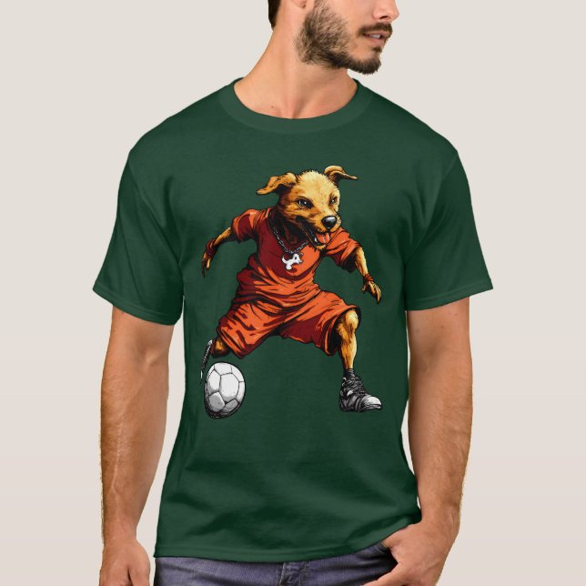 Soccer hund vän flicka t shirt (Framsida)