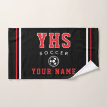 Soccer Icon, Custom Name & School, Team Gift Hand