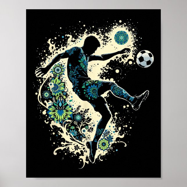 Soccer I'm 7 Years Old Boy Birthday  Poster (Framsidan)