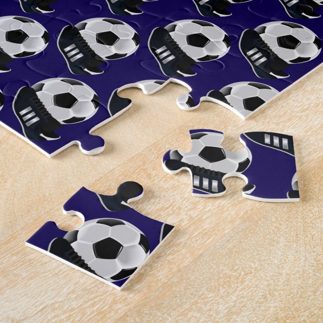 Soccer Jigsaw Puzzle Dark Blue Pussel (Sidan)