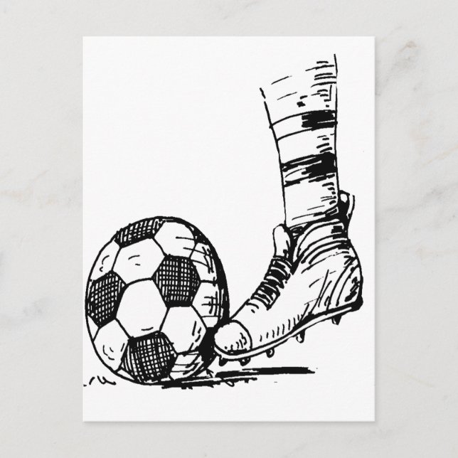 SOCCER KICKER BLACK OCH WHITE VYKORT (Framsida)