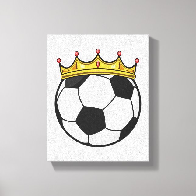 Soccer Krona Queen Canvastryck (Framsida)