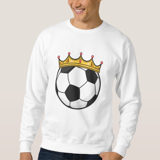 Soccer Krona Queen Lång Ärmad Tröja (Framsida)