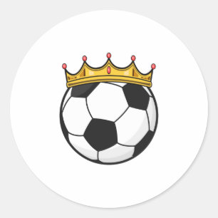 Soccer Krona Queen Runt Klistermärke