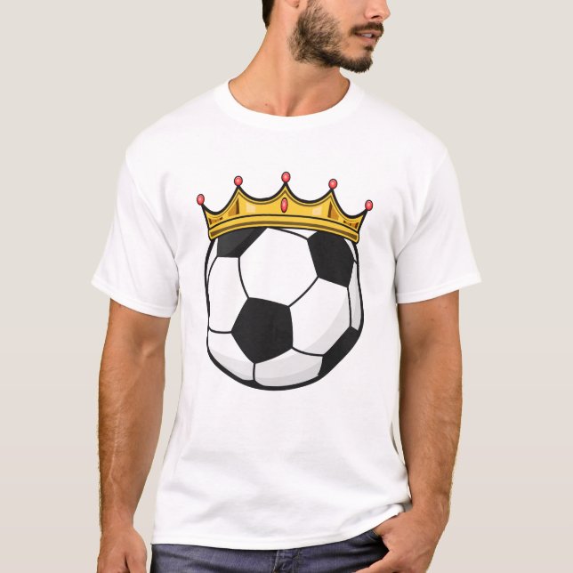 Soccer Krona Queen T Shirt (Framsida)