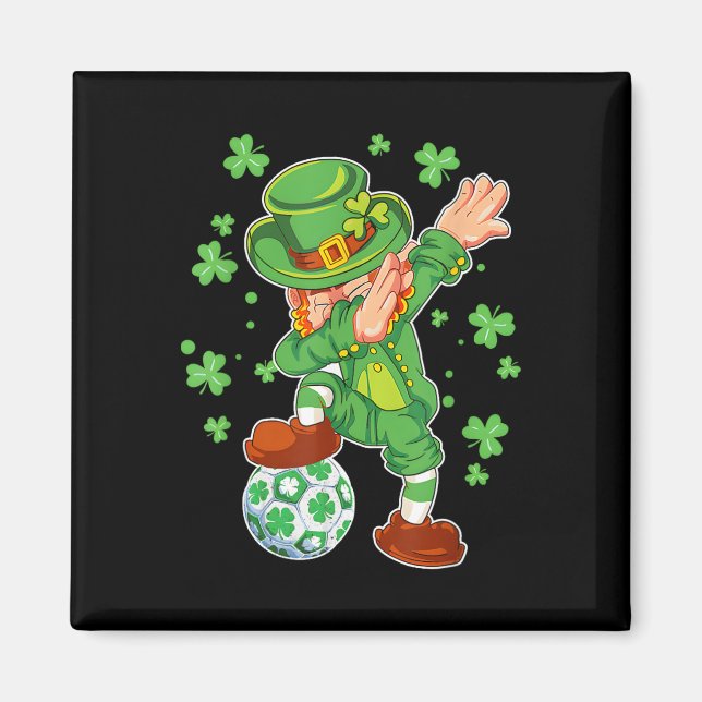 Soccer Leprechaun St patricks day Boys Girls Manar Magnet (Framsidan)