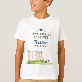 Soccer “Let’s Kick Up Some Fun” Any Age Birthday T Shirt