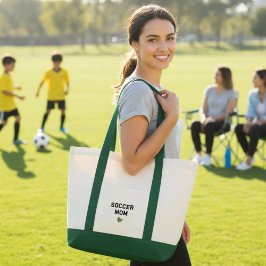 Soccer Mama Cotton Canvas Tote Bag - Sports Mom Tygkasse