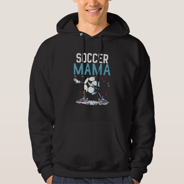 Soccer Mama Match Football Player Game Mom Mother  Hoodie (Framsida)