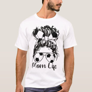 Soccer Mamma Funny Soccer Ball Glasses Bow Mamma L T Shirt