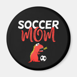 Soccer mamma gullig T-Rex dinosaur Magnet