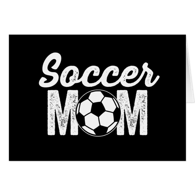 Soccer mamma hälsningskort (Framsidan Horizontal)