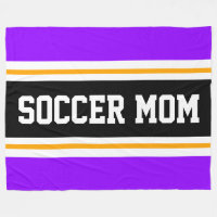 SOCCER MAMMA Roligt Bright Lila Black Gult Rand