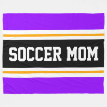 SOCCER MAMMA Roligt Bright Lila Black Gult Rand