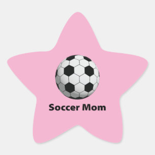 Soccer Mamma Sticker Stjärnformat Klistermärke