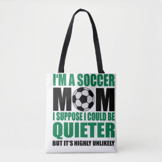 Soccer mamma tote tygkasse