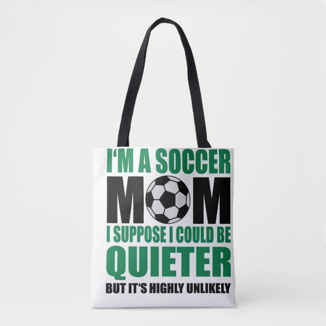 Soccer mamma tote tygkasse (Framsida)