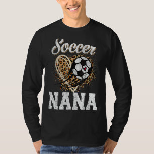 Soccer Nana Leopard Boll Mors dag T Shirt
