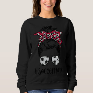 Soccer Nana Life Messy Bun Sunglasses Women Ocer T Shirt