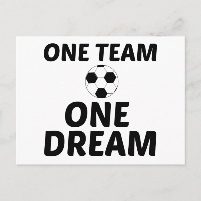 SOCCER ONE TEAM ONE DREAM VYKORT (Framsida)
