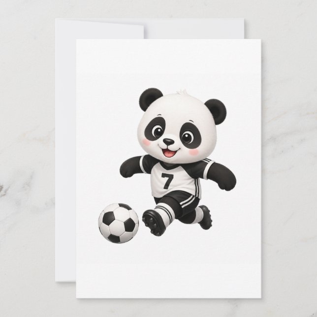Soccer Panda Invitation  Inbjudningar (Framsida)