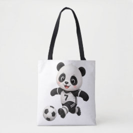 Soccer Panda Tote Bag Tygkasse