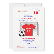 Soccer Party Red Soccer Shirt Personlig