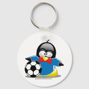 Soccer Penguin Nyckelring