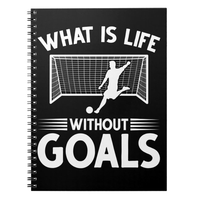 Soccer Player Boy Forward Goal Anteckningsbok (Framsidan)