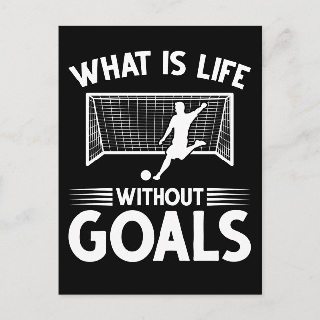 Soccer Player Boy Forward Goal Vykort (Framsida)