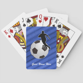 Soccer - Player Silhouette and Ball - personalize Casinokort