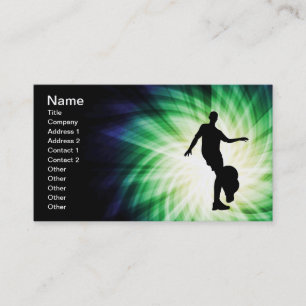 Soccer Player Silhouette Visitkort