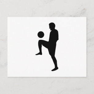 Soccer Player Silhouette Vykort