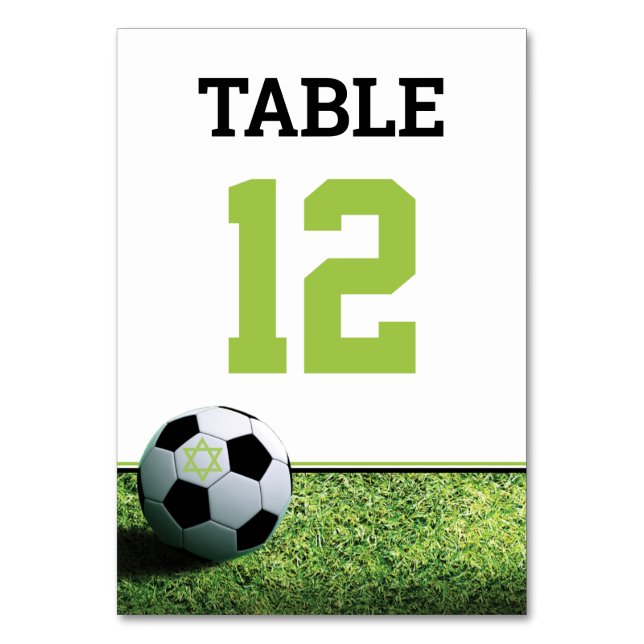 Soccer Pub Mitzvah Bordsnummer (Framsidan)
