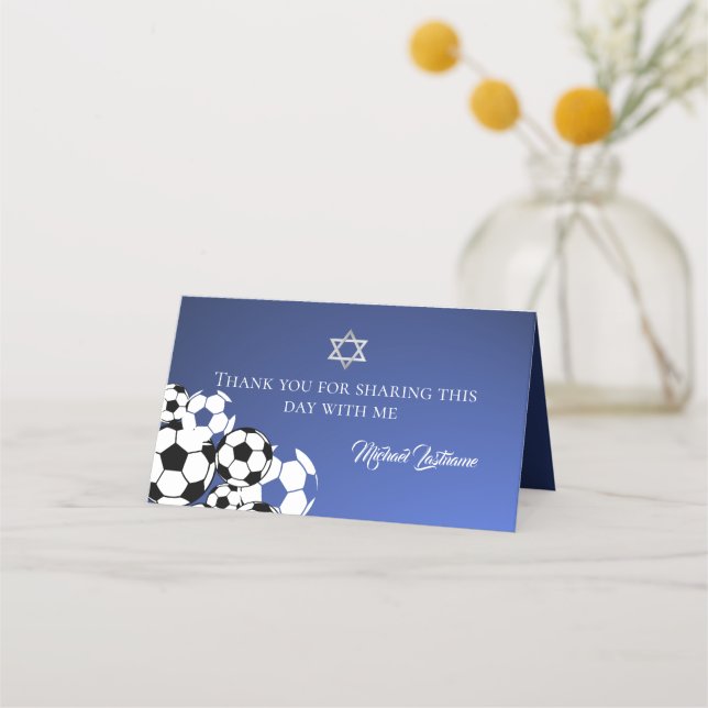 Soccer Pub Mitzvah Placeringskort (Baksida)