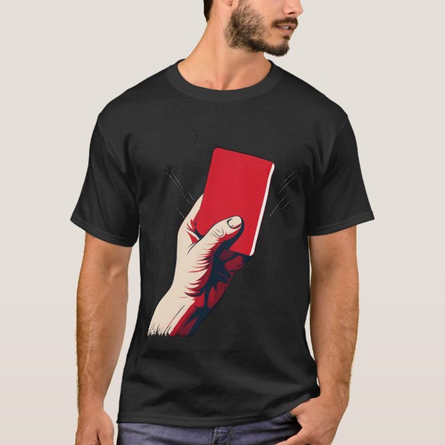 Soccer Red Card girl T Shirt (Framsida)