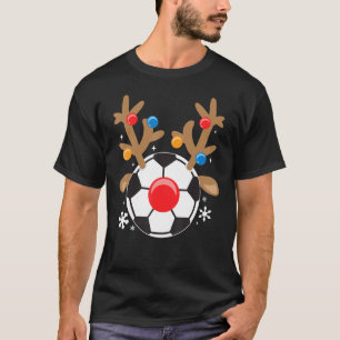 Soccer Reindeer Funny Cute Boy-jul T Shirt