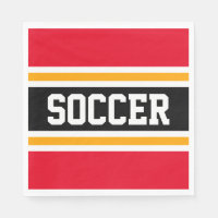 SOCCER Roligt Bright Red Black Gult Tävla Rand