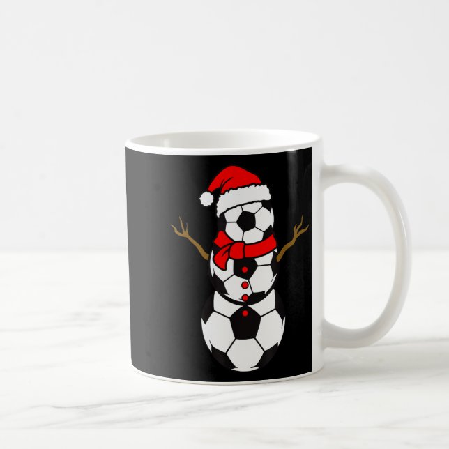 Soccer Santa Hat Snowman Xmas Funny Soccer Lover C Kaffemugg (Höger)